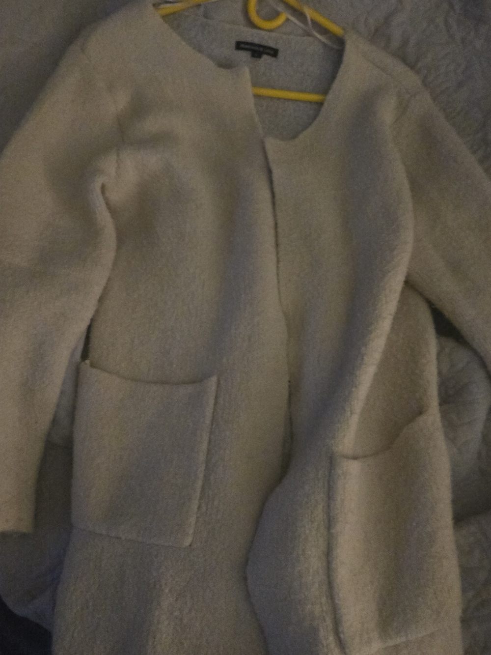 Cream Cardigan with Patch Pockets
